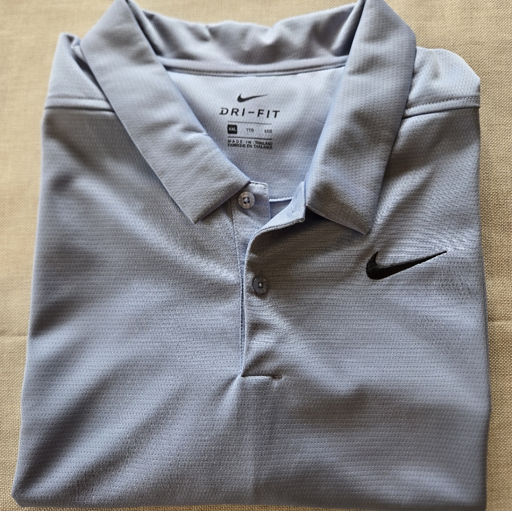 NWOT Nike Men's Dri-FIT Light Blue Polo Shirt 2XL
